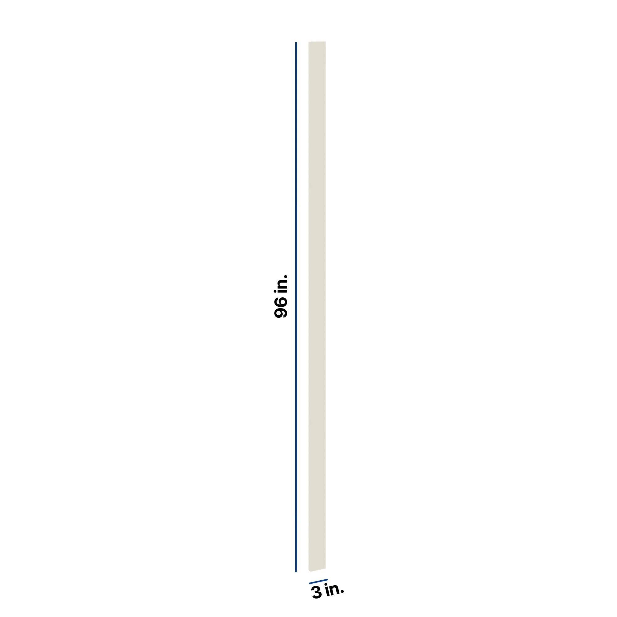Modernform Cabinet Slim Dove White 3" W X 96" H Tall Filler