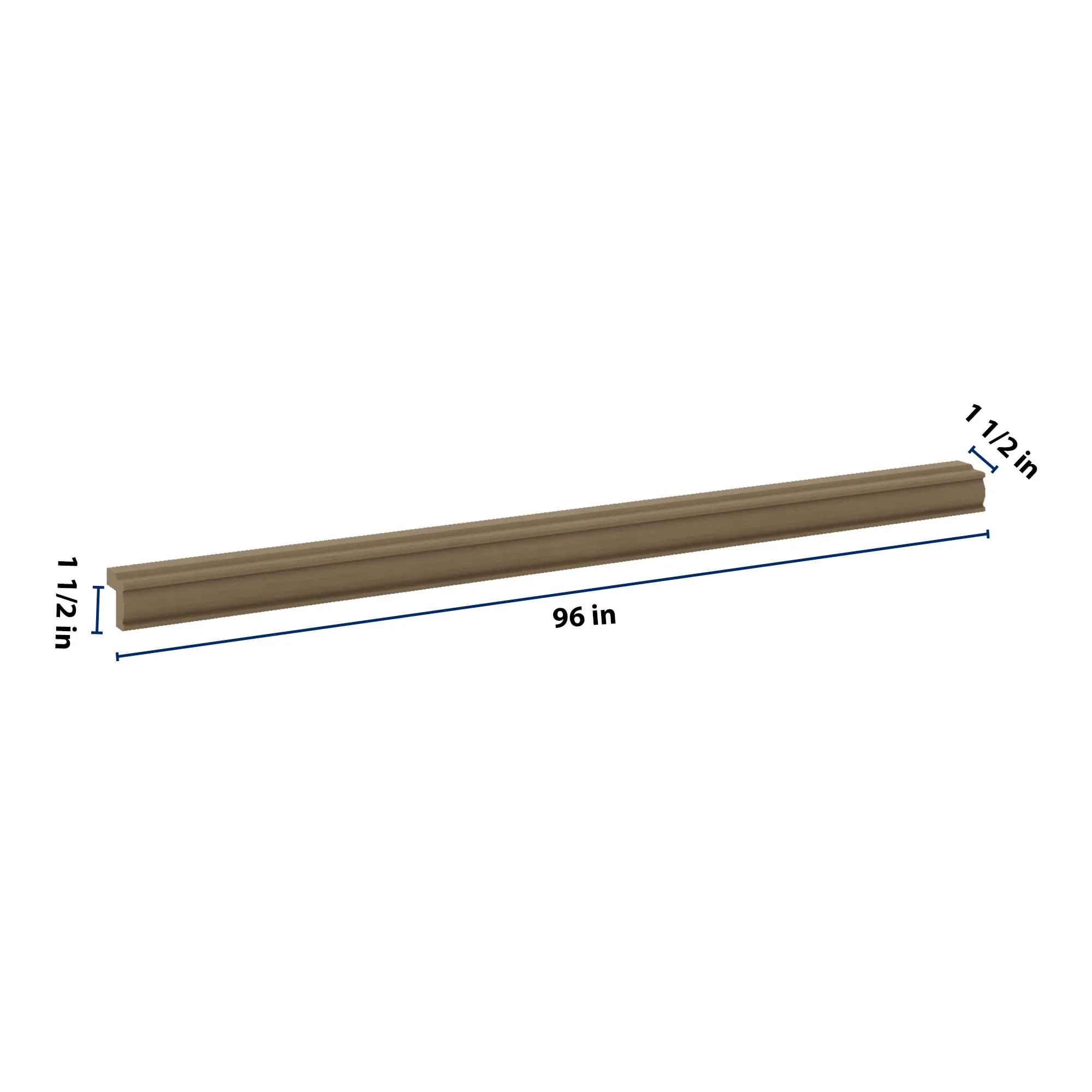 J&K Hazel H8 96" W Traditional Light Rail Molding