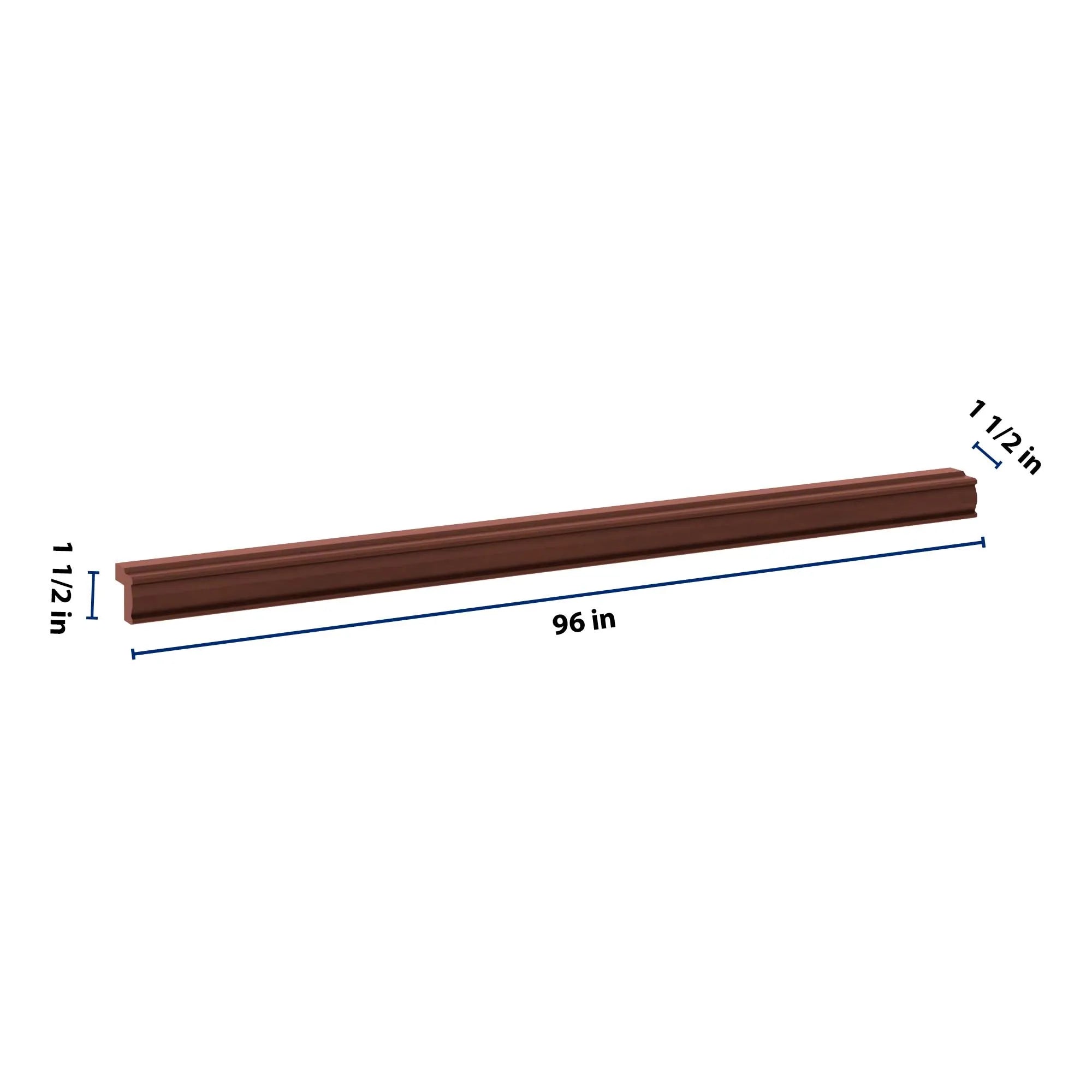 J&K Mahogany J5 96" W Traditional Light Rail Molding