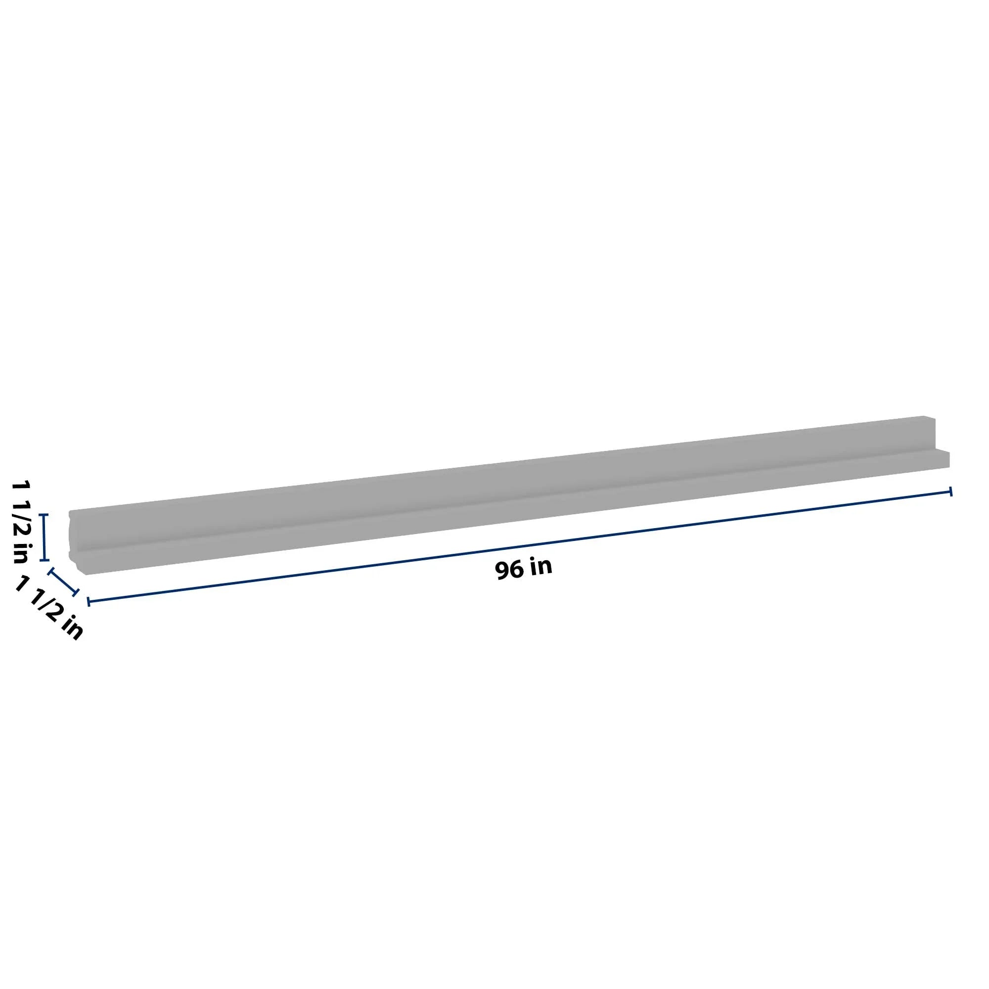 J&K Castle Grey S5 96" W Traditional Light Rail Molding