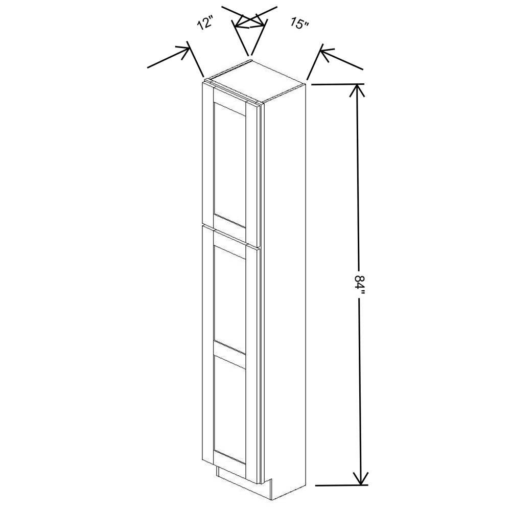 Fabuwood Allure Galaxy Frost 15"W X 84"H X 12"D Tall Pantry