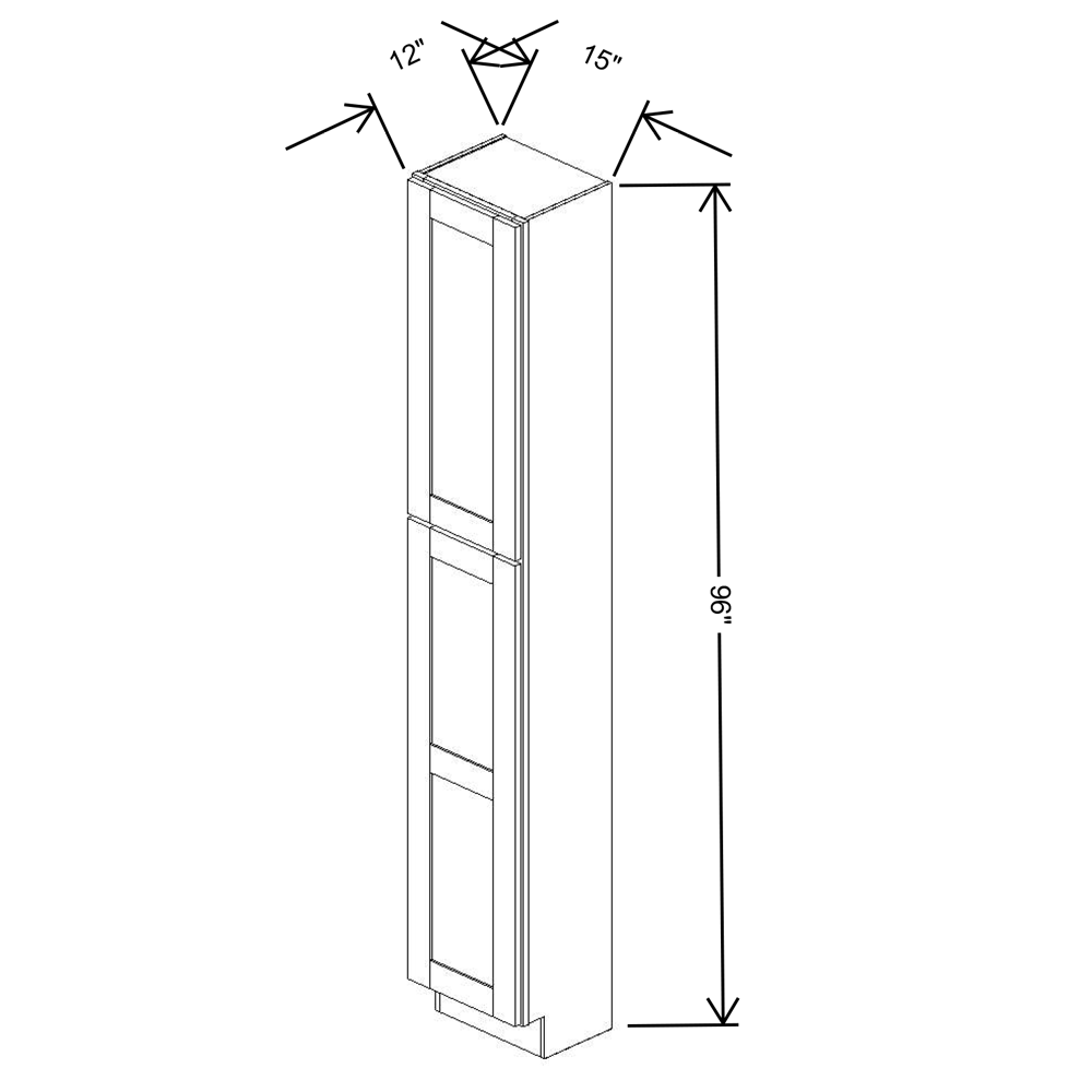 Fabuwood Allure Galaxy Frost 15"W X 96"H X 12"D Tall Pantry