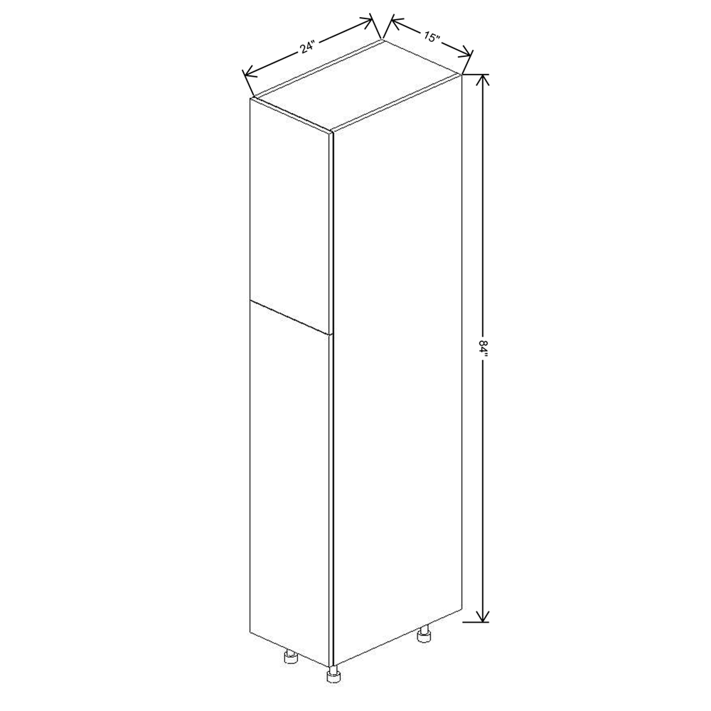 Fabuwood Illume Catalina Bianco Gloss 2 84"H Single Door Pantry