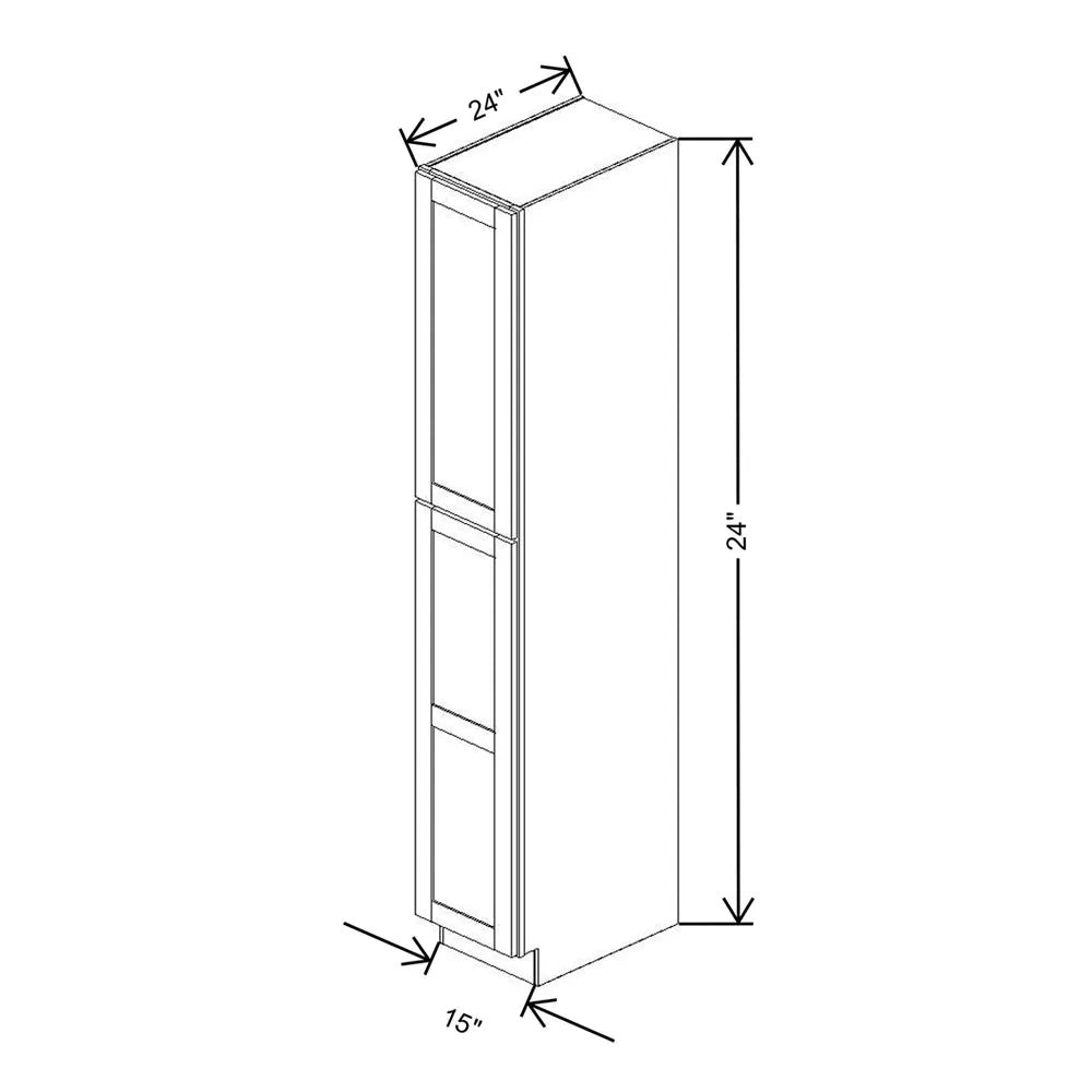 Fabuwood Allure Galaxy Desert Oak 15" W X 93" H X 24" D Tall Pantry Cabinet