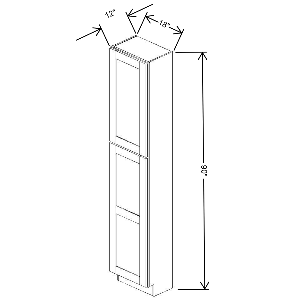 Fabuwood Allure Galaxy Linen 18"W X 90"H 12"D Tall Pantry