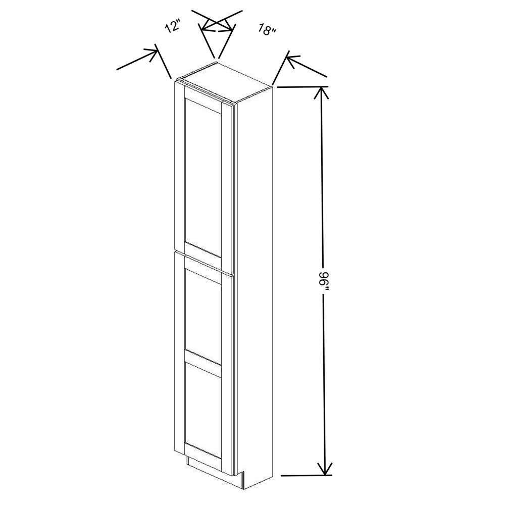 Fabuwood Allure Fusion Kona 18"W X 96"H X 12"D Tall Pantry