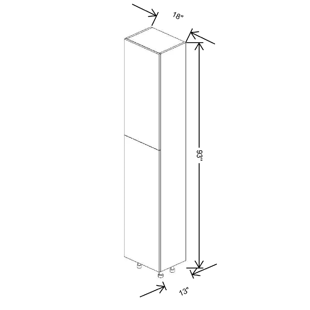 Fabuwood Illume Tuscany Olmo 3 18" W X 93" H X 13" D Tall Pantry Cabinet