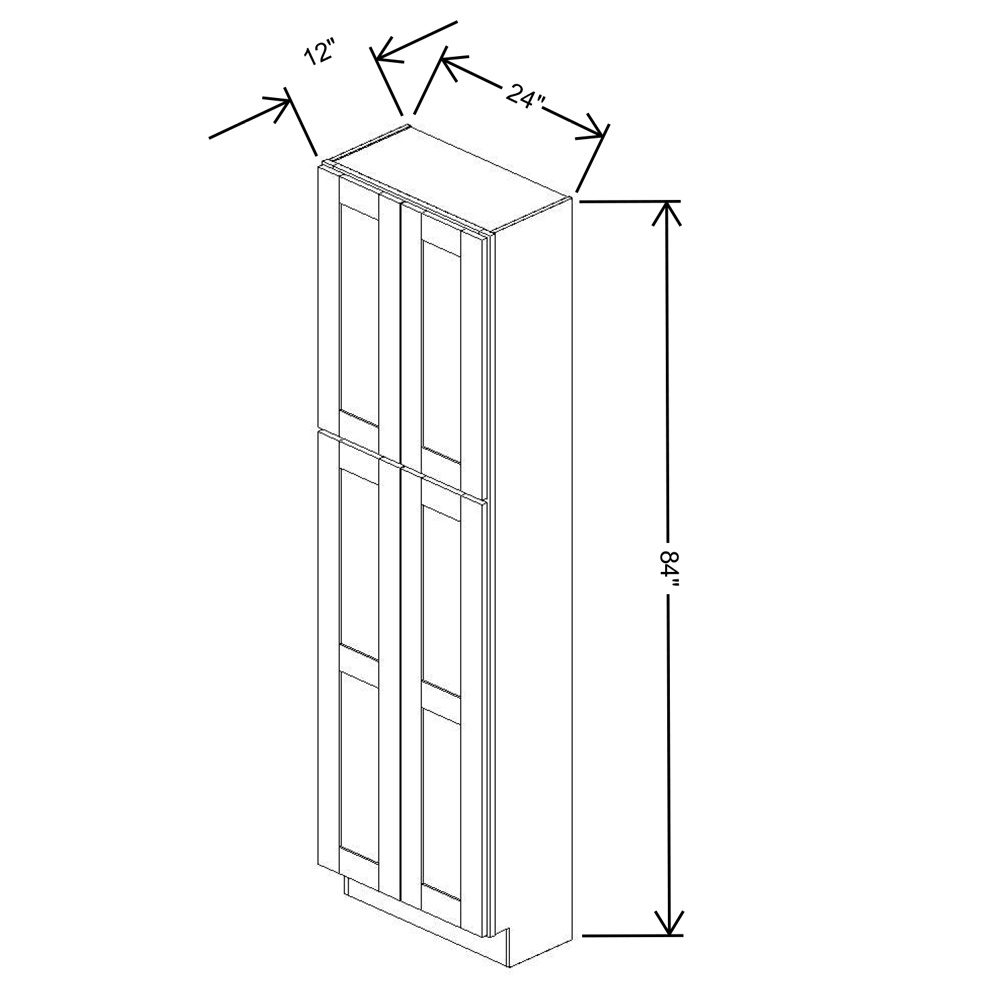 Fabuwood Allure Fusion Kona 24"W x 84"H X 12"D Tall Pantry