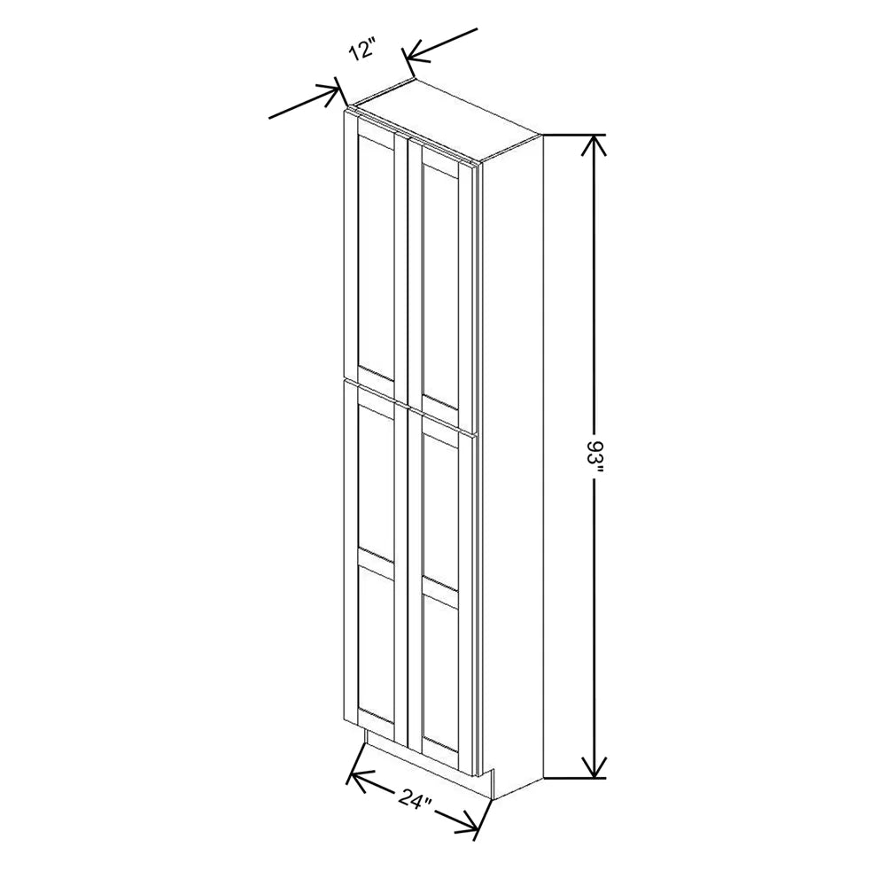 Fabuwood Allure Galaxy Desert Oak 24" W X 93" H X 12" D Tall Pantry Cabinet