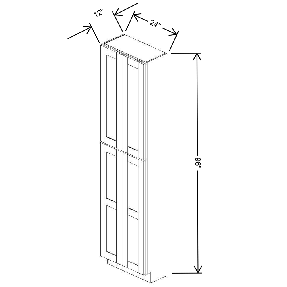 Fabuwood Allure Luna Indigo 24"W x 96"H X 12"D Tall Pantry