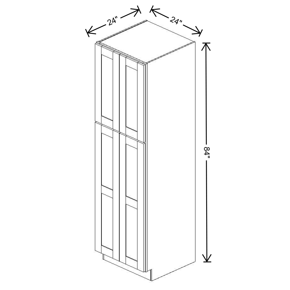 Fabuwood Allure Galaxy Timber Tall Pantry 24"W x 84"H Shaker Cabinet