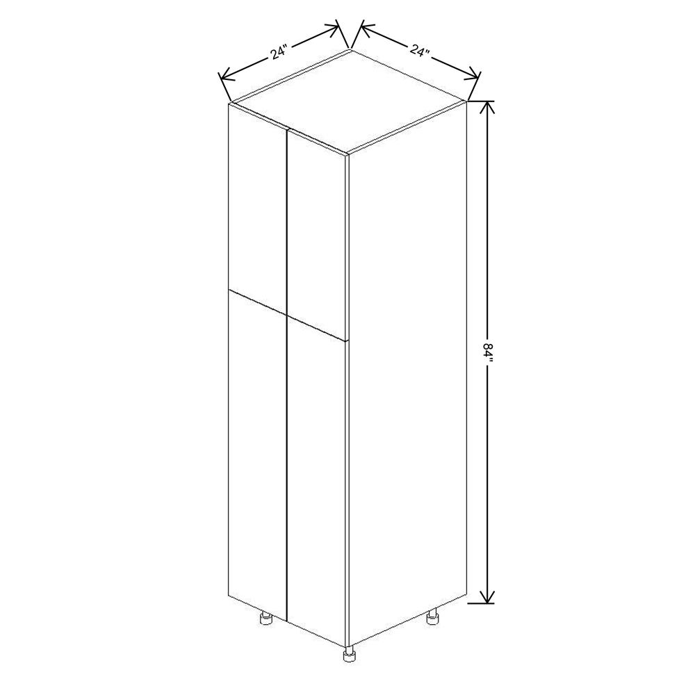 Fabuwood Illume Tuscany Nocce 3  84"H Double Door Pantry