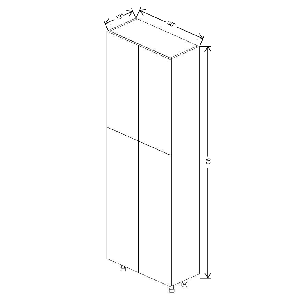 Fabuwood Illume Tuscany Olmo 3  90"H Double Door Pantry