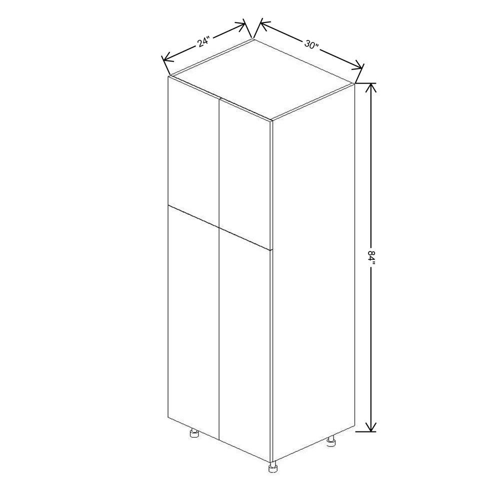 Fabuwood Illume Tuscany Nocce 3  84"H Double Door Pantry