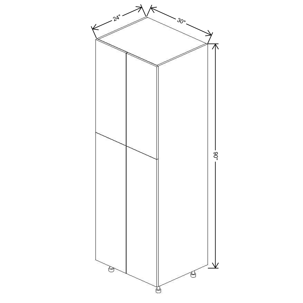 Fabuwood Illume Tuscany Nocce 3  90"H Double Door Pantry