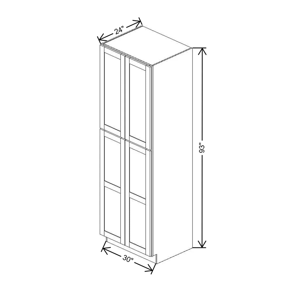 Fabuwood Allure Galaxy Desert Oak 30" W X 93" H X 24" D Tall Pantry Cabinet