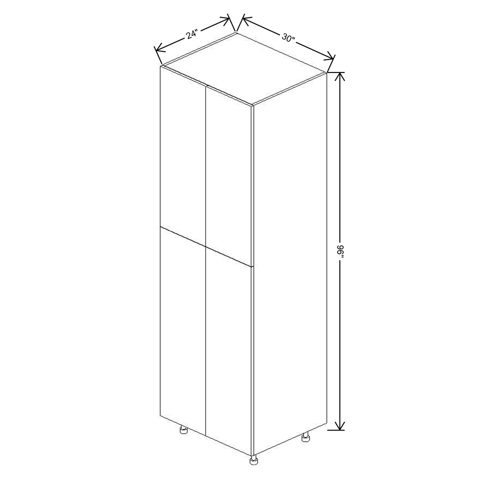 Fabuwood Illume Tuscany Nocce 3  96"H Double Door Pantry