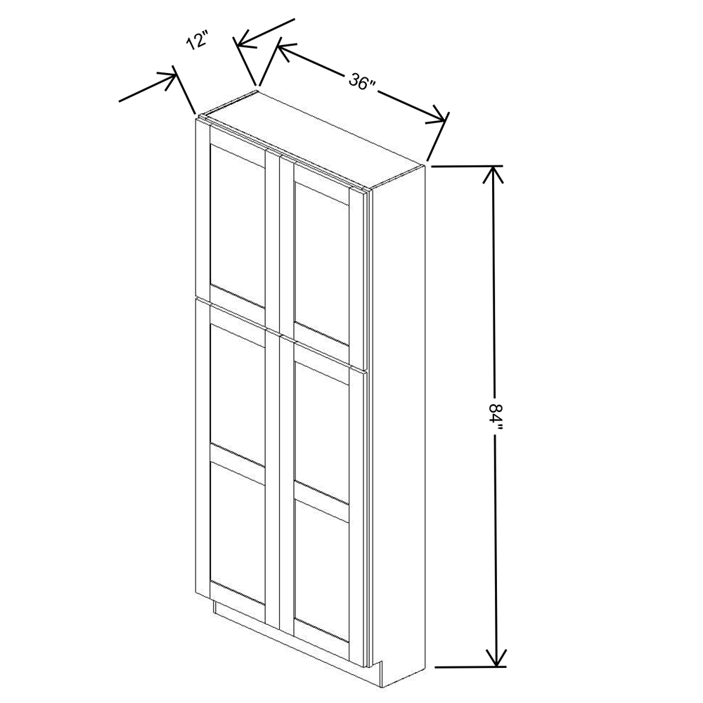 Fabuwood Allure Galaxy Frost 36"W X 84"H X 12"D Tall Pantry