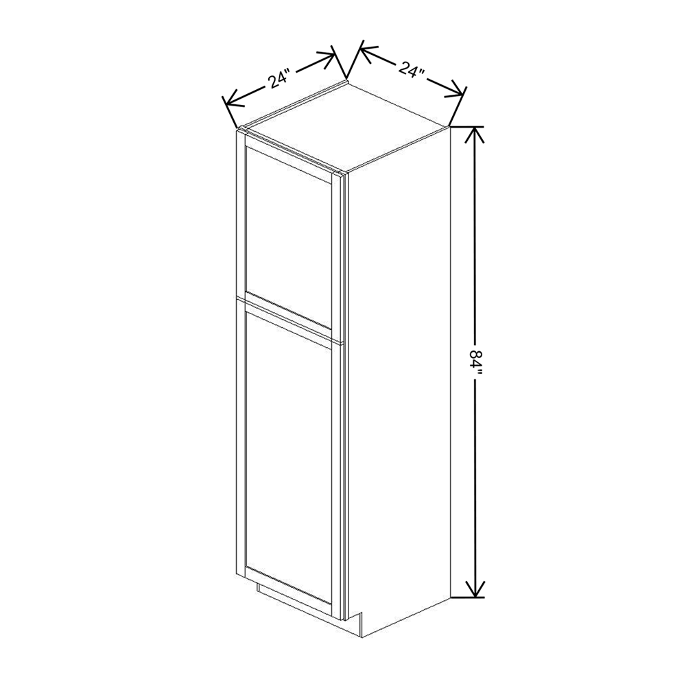 Wolf Classic Dartmouth Brownstone Stain 24"W X 84"H X 24"D Utility