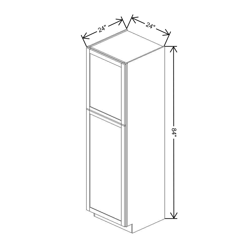 Wolf Classic Dartmouth White Paint 24"W X 84"H X 24"D Utility