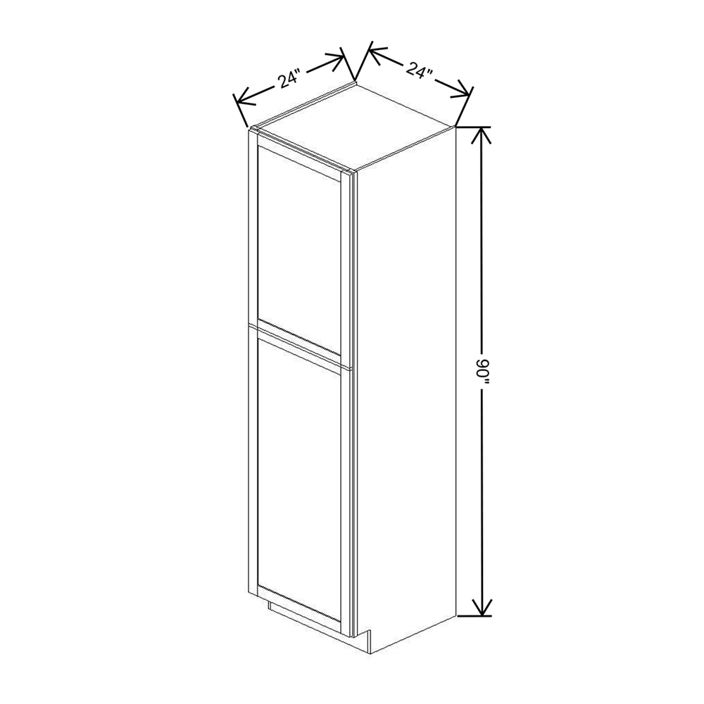 Wolf Classic Dartmouth White Paint 24"W X 90"H X 24"DUtility