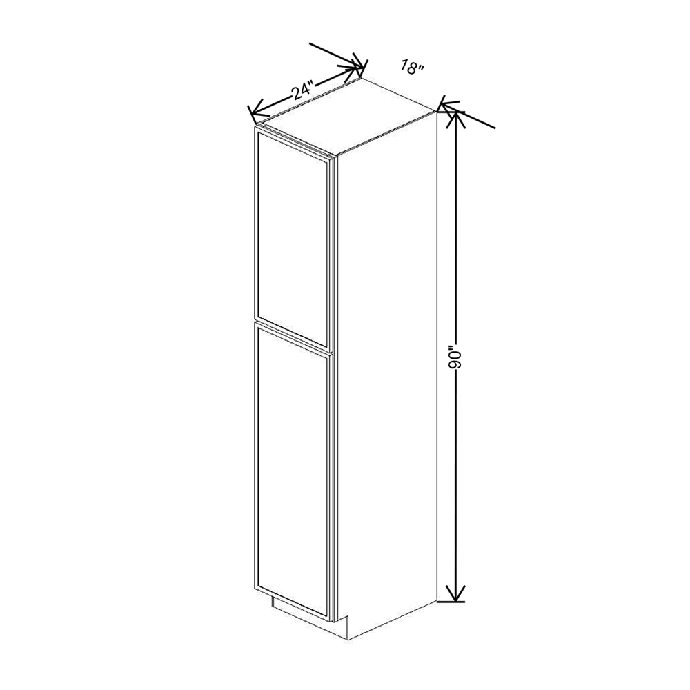 Cubitac Prestige Milan Latte 18"W X 90"H Utility Cabinet