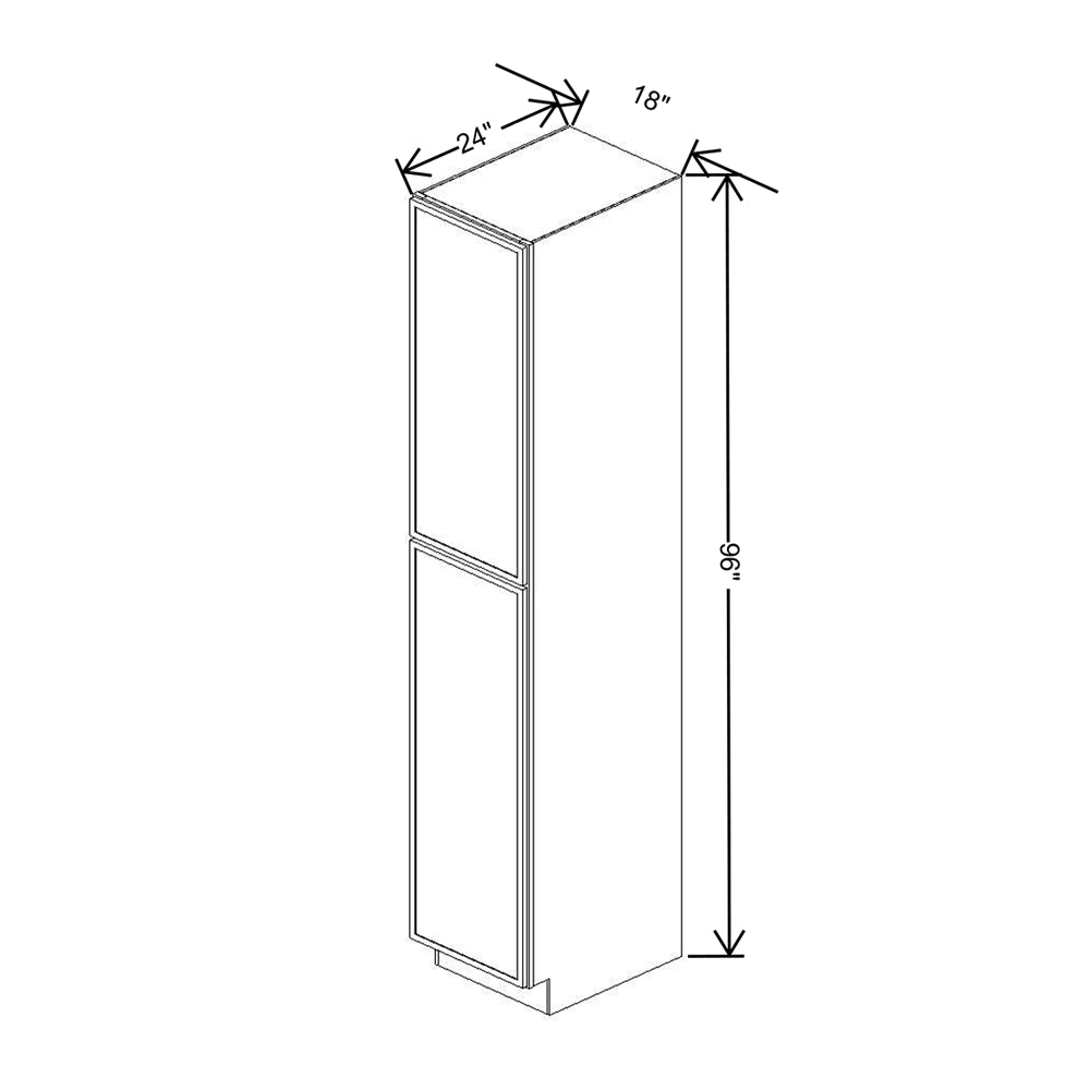 Cubitac Prestige Newport Latte 18"W X 96"H Utility Cabinet