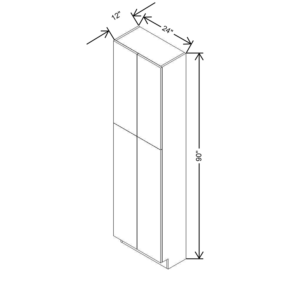 CNC Classic Milano Autumn 24" W X 12" D X 90" H Double Door Utility Cabinet