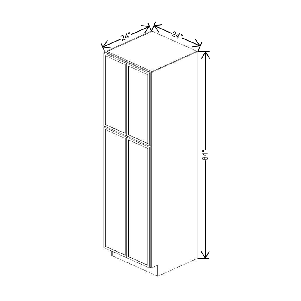 Cubitac Prestige Newport Latte 24"W X 84"H Utility Cabinet