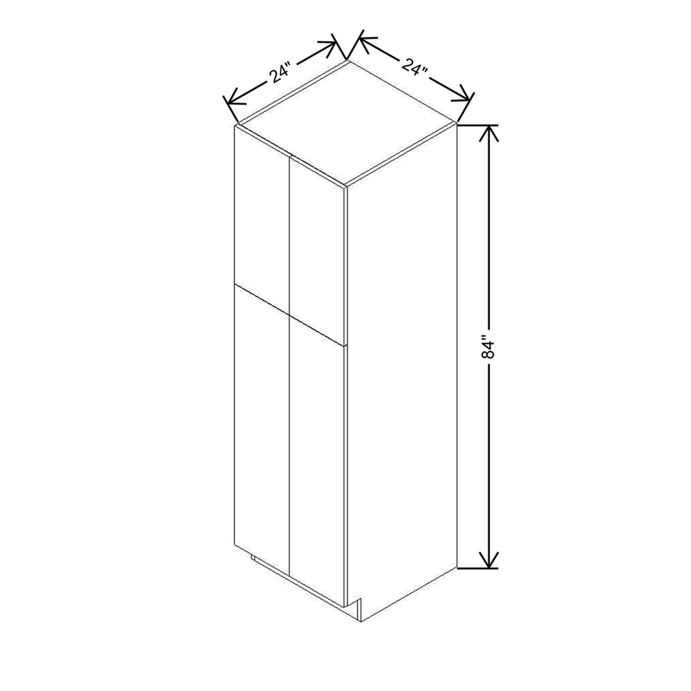 CNC Classic Milano Ash 24" W X 24" D X 84" H Double Door Utility Cabinet