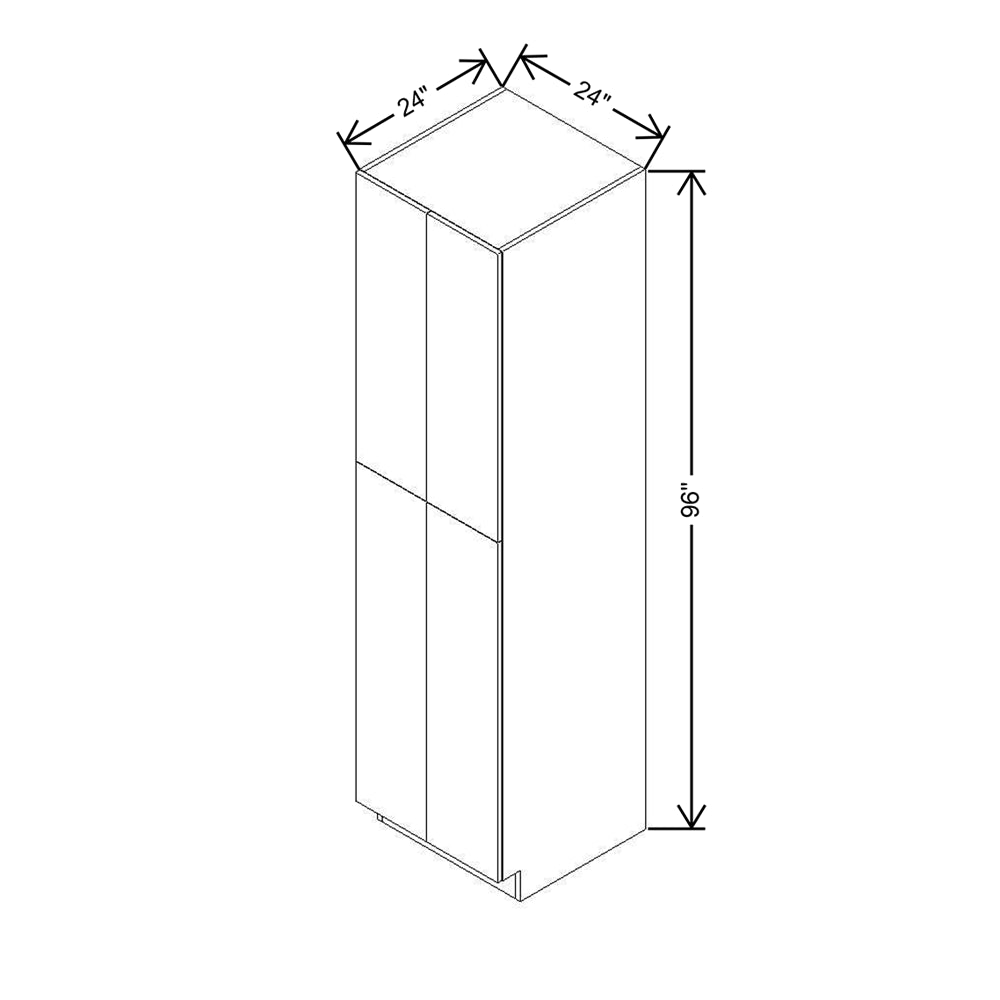 CNC Classic Milano Ash 24" W X 24" D X 96" H Double Door Utility Cabinet