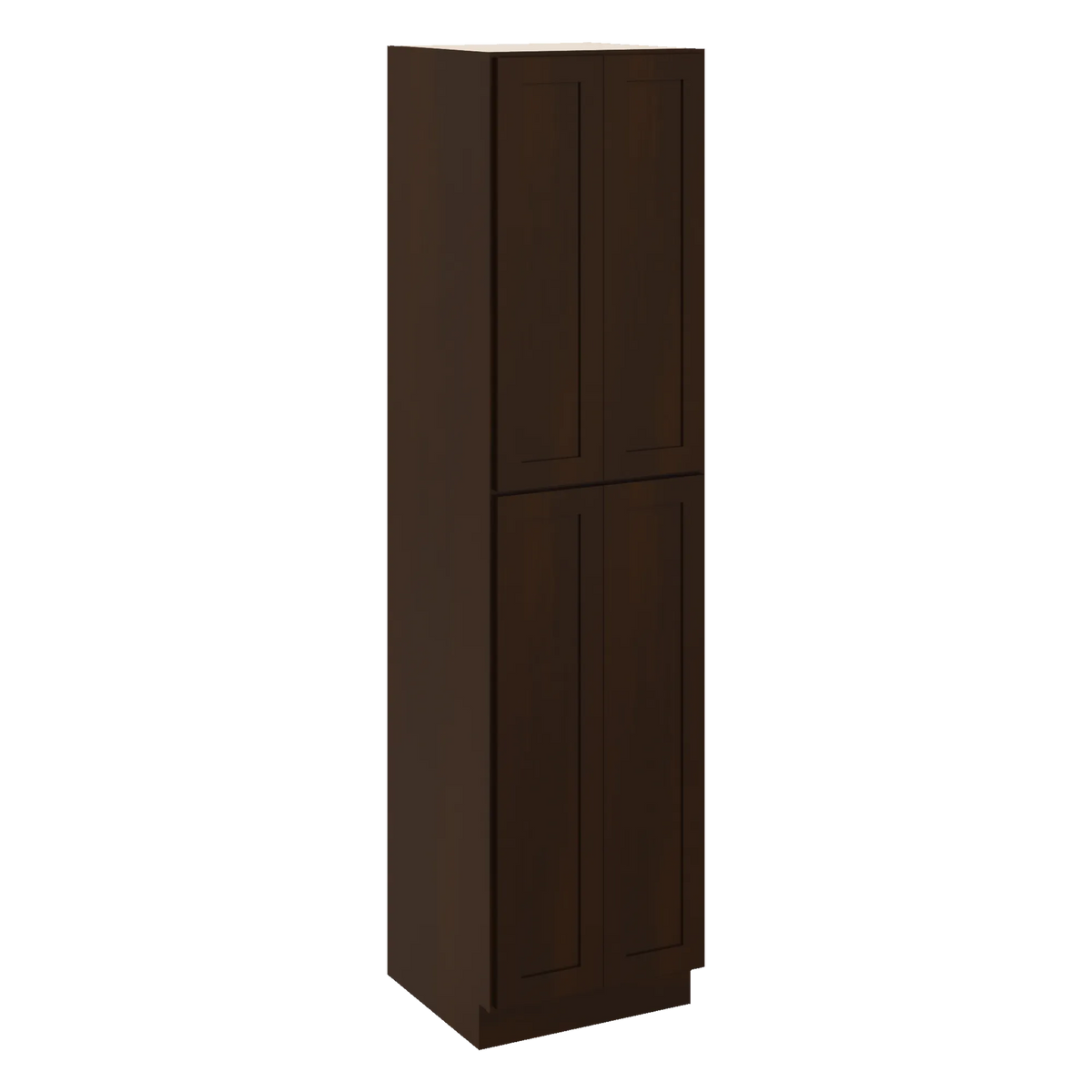 CNC Luxor 5-Piece Espresso 24" W X 24" D X 96" H Double Door Utility Cabinet