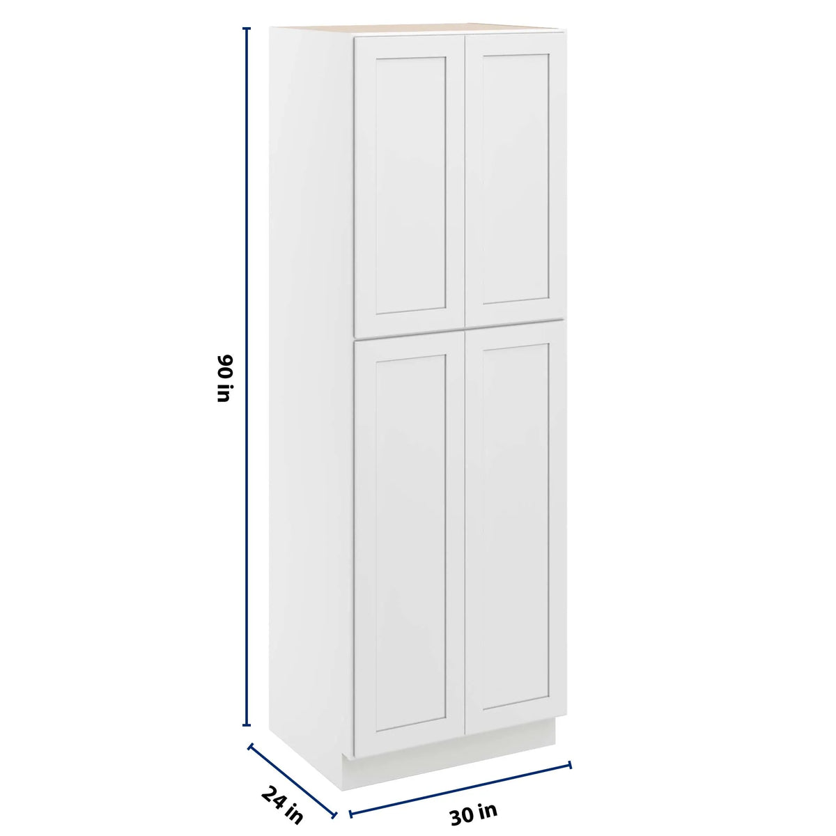 cnc luxor white 30 w x 24 d x 90 h double door utility cabinet