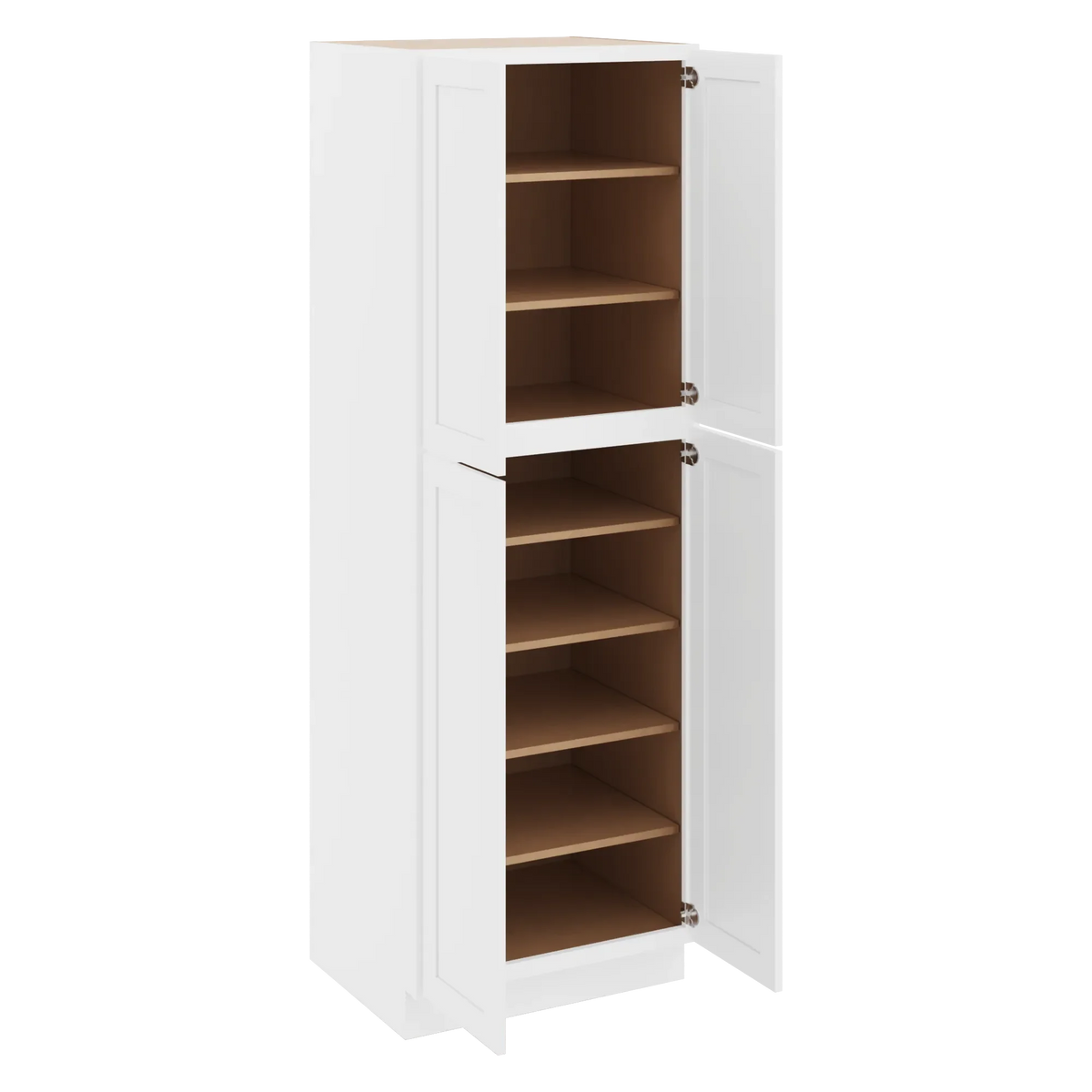 cnc luxor white 30 w x 24 d x 90 h double door utility cabinet