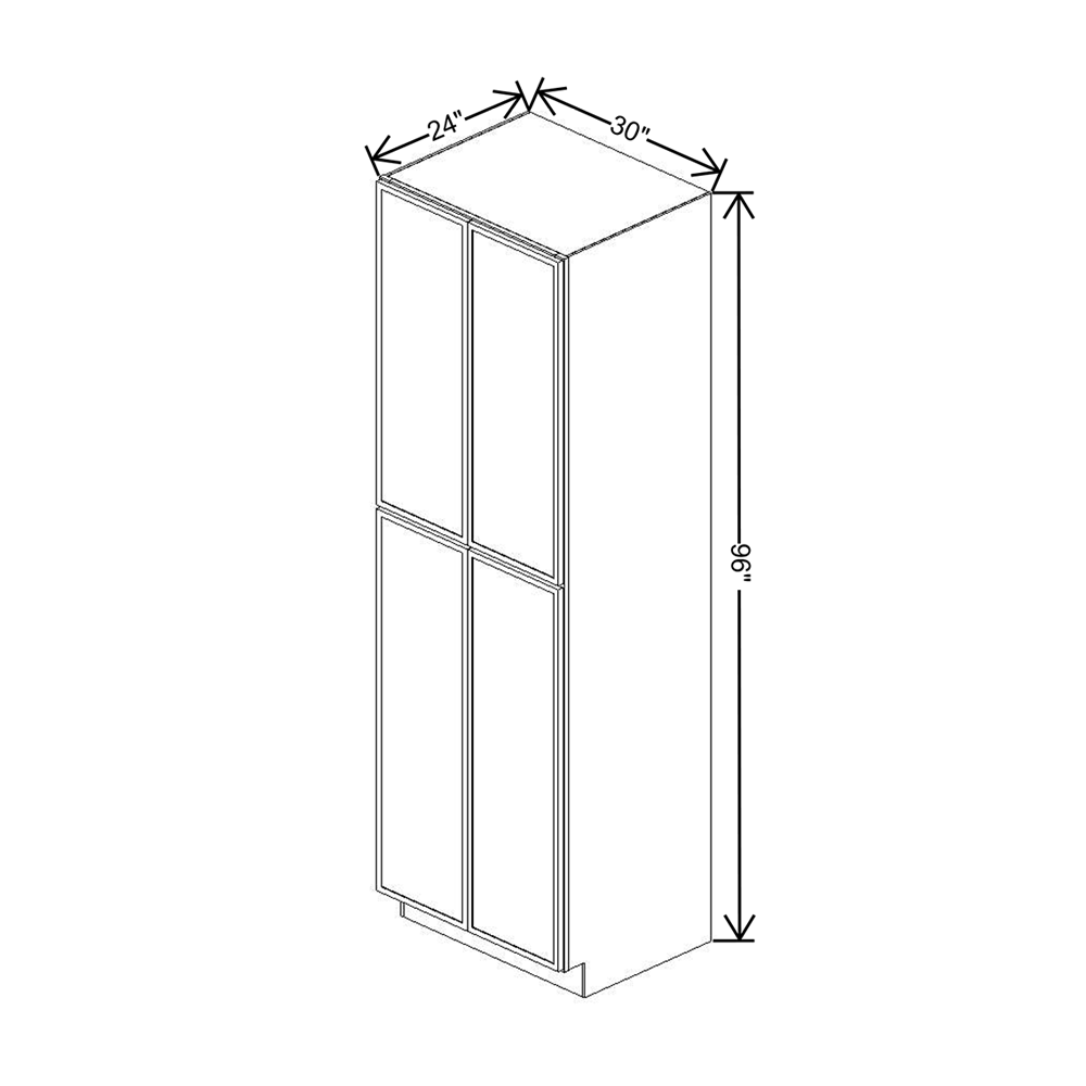 Cubitac Prestige Newport Latte 30"W X 96"H Utility Cabinet