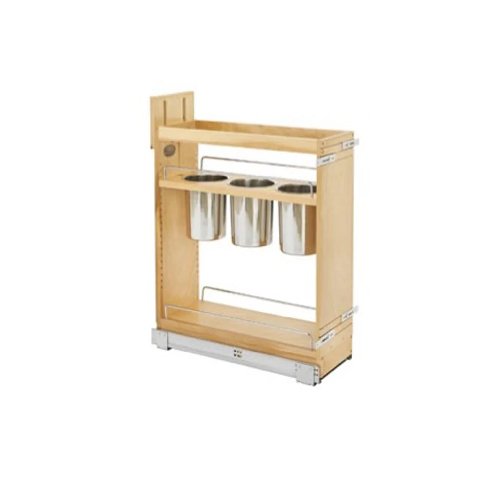 Fabuwood Allure Fusion Timber 9" W Base Utensil Pull Out w/Blum Slides