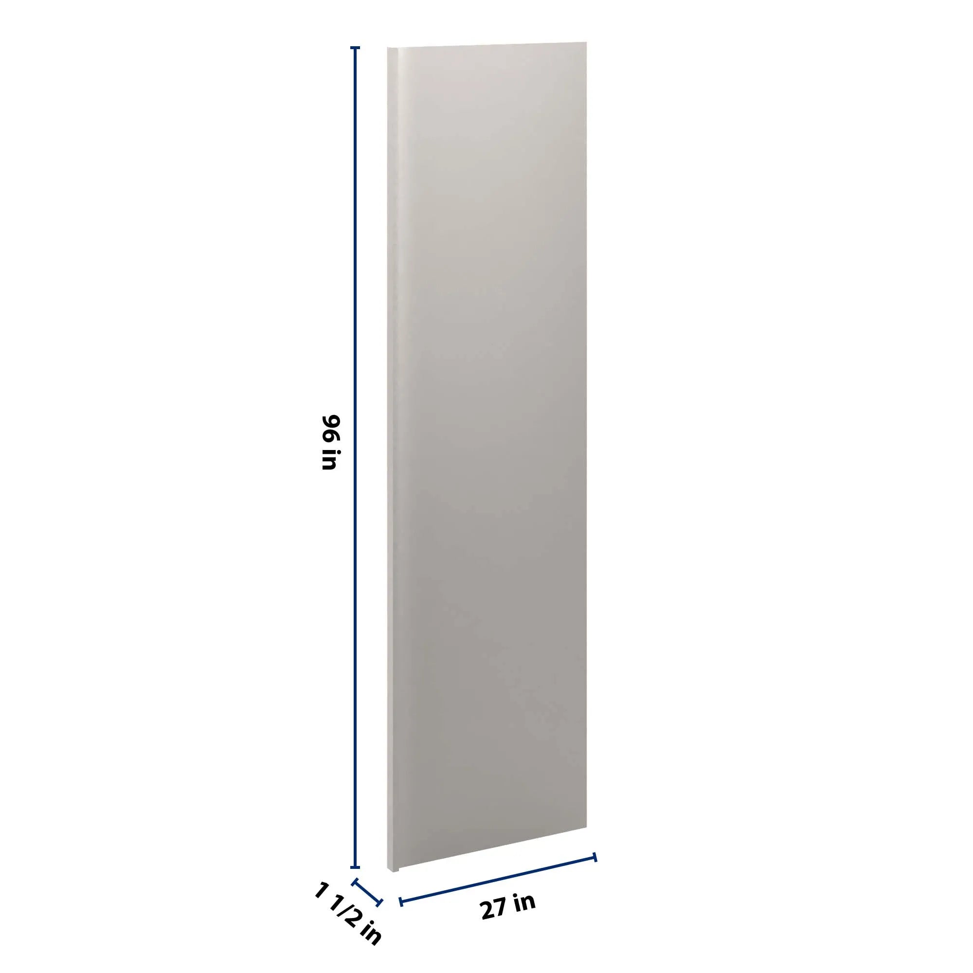 cnc luxor 5 piece misty grey 1 5 w x 96 h x 27 d refrigerator end panel