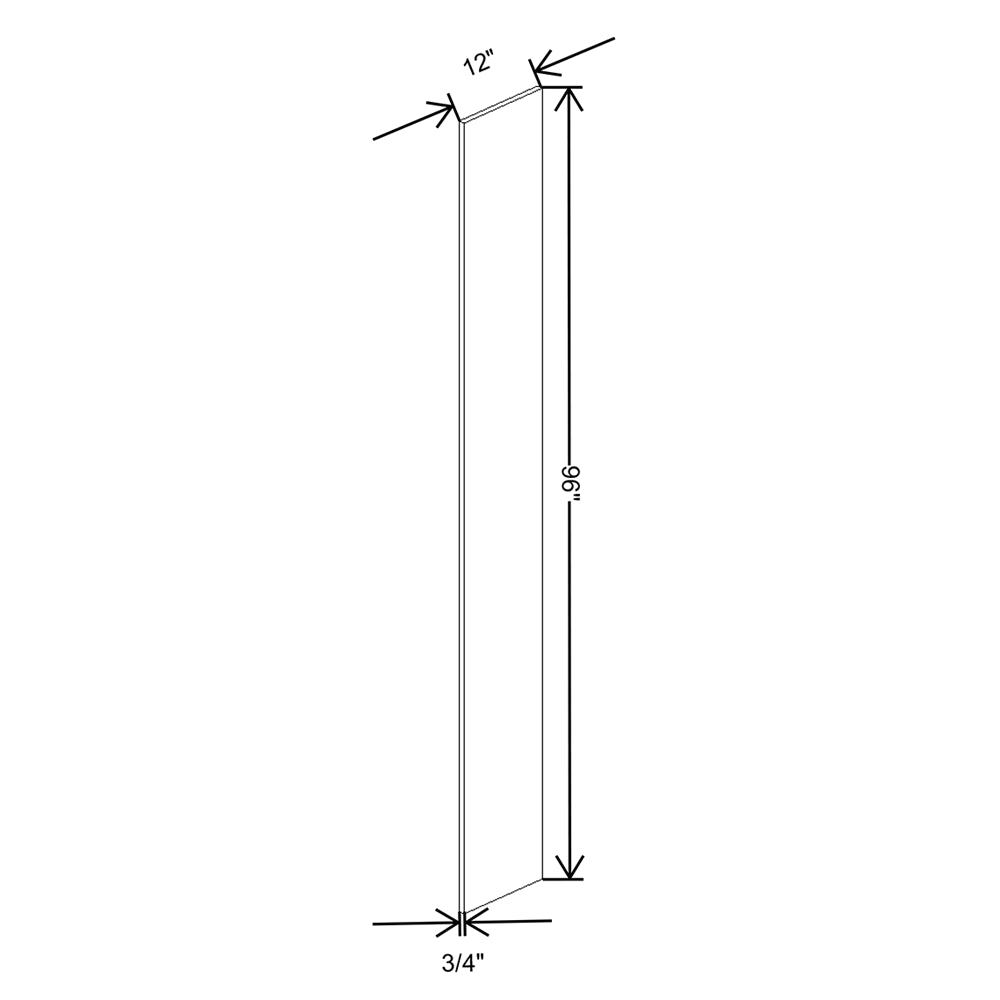 Cubitac Prestige Dover Latte 3/4"W X 12"D X 96"H Refrigerator Panel