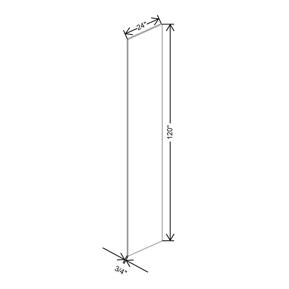 CNC Luxor Harvest 3/4" W X 120" H X 24" D Refrigerator End Panel