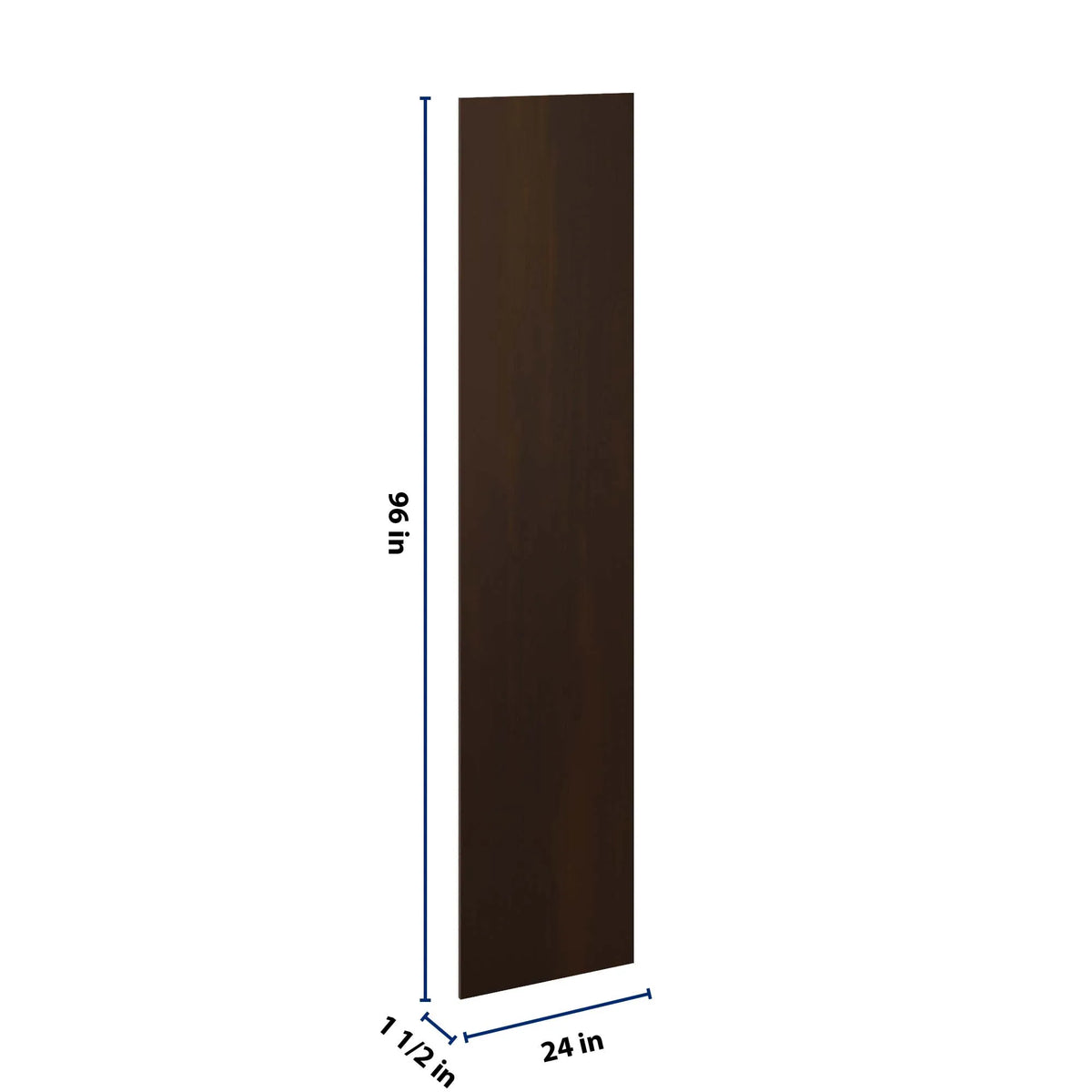 CNC Luxor 5-Piece Espresso 3/4" W X 108" H X 24" D Refrigerator End Panel