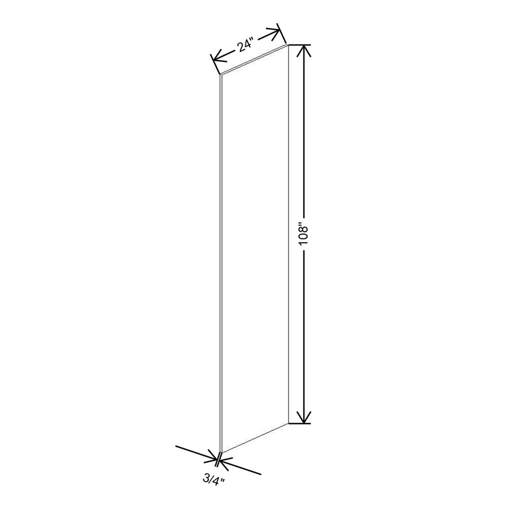 CNC Luxor Harvest 3/4" W X 108" H X 24" D Refrigerator End Panel