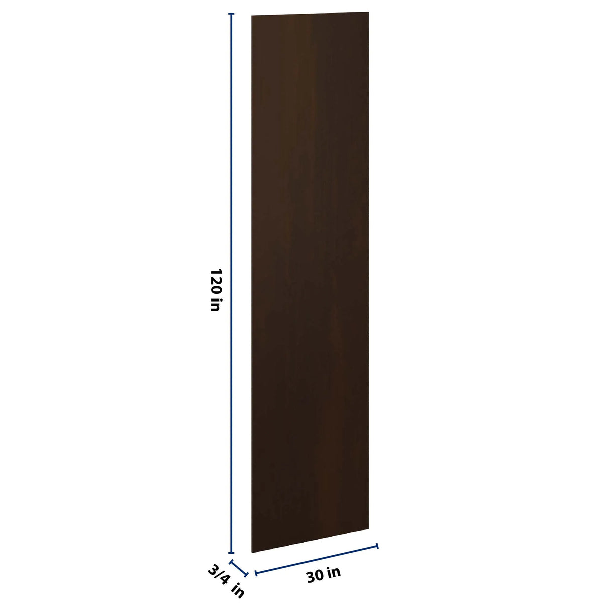 CNC Luxor 5-Piece Espresso 3/4" W X 120" H X 30" D Refrigerator End Panel