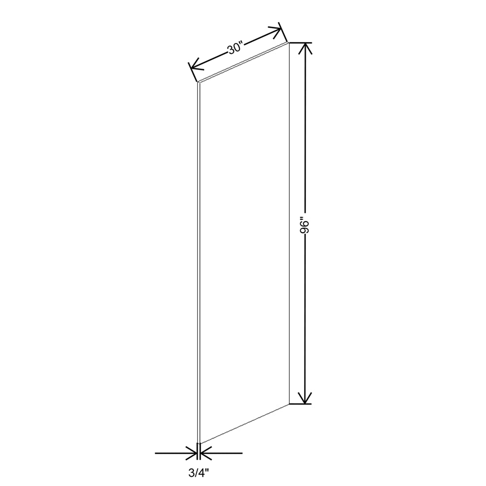 Cubitac Prestige Dover Latte 3/4"W X 30"D X 96"H Refrigerator Panel