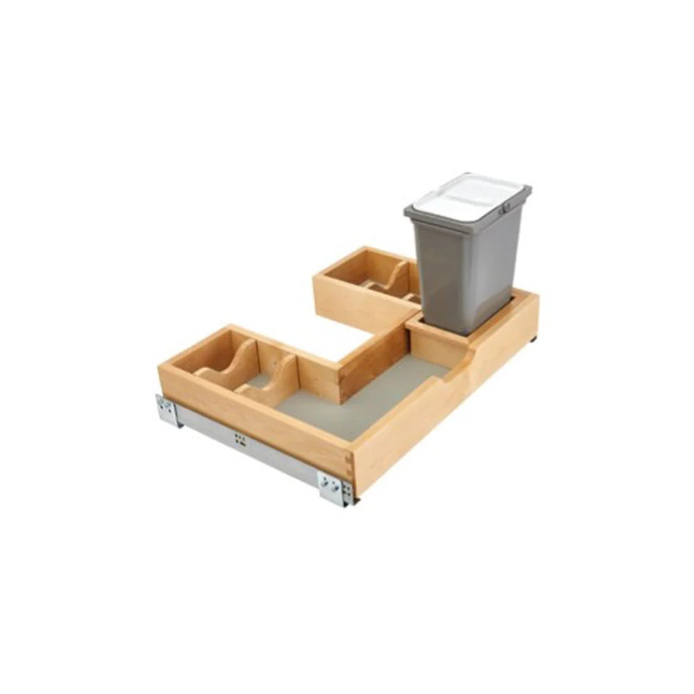 Fabuwood Allure Fusion Timber 30" W Vanity U-Shaped Lower Pullout w/Trash Can & Blum Sides