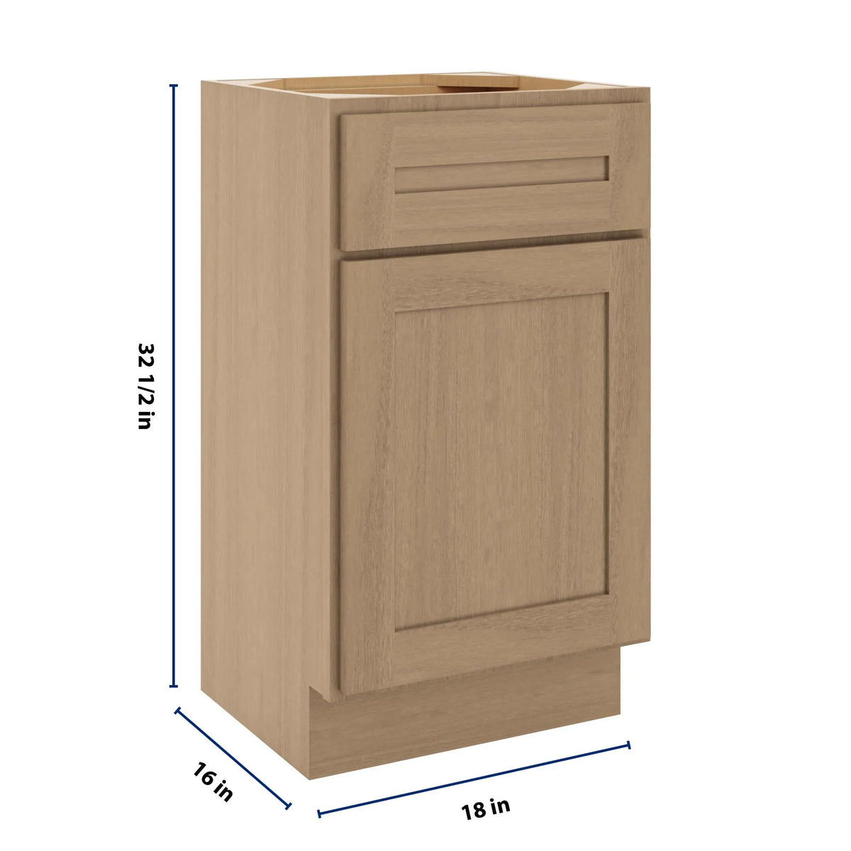 CNC Luxor 5-Piece Harvest 18" W Single Door Vanity Sink Base Cabinet