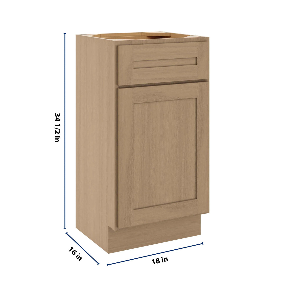 CNC Luxor 5-Piece Harvest 18" W X 34 1/2" H Single Door Vanity Sink Base Cabinet