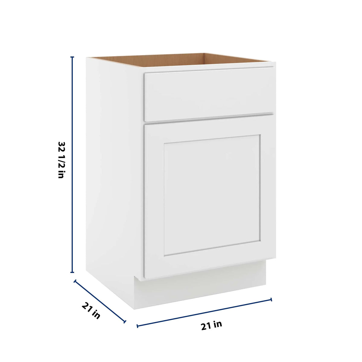cnc luxor white 21 w double door vanity sink base cabinet