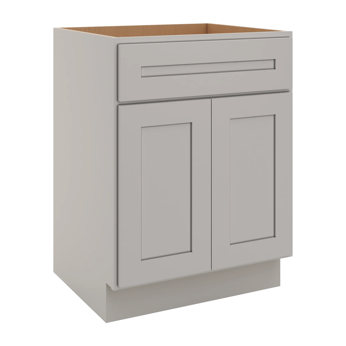 CNC Luxor 5-Piece Misty Grey 24" W Double Door Vanity Sink Base Cabinet