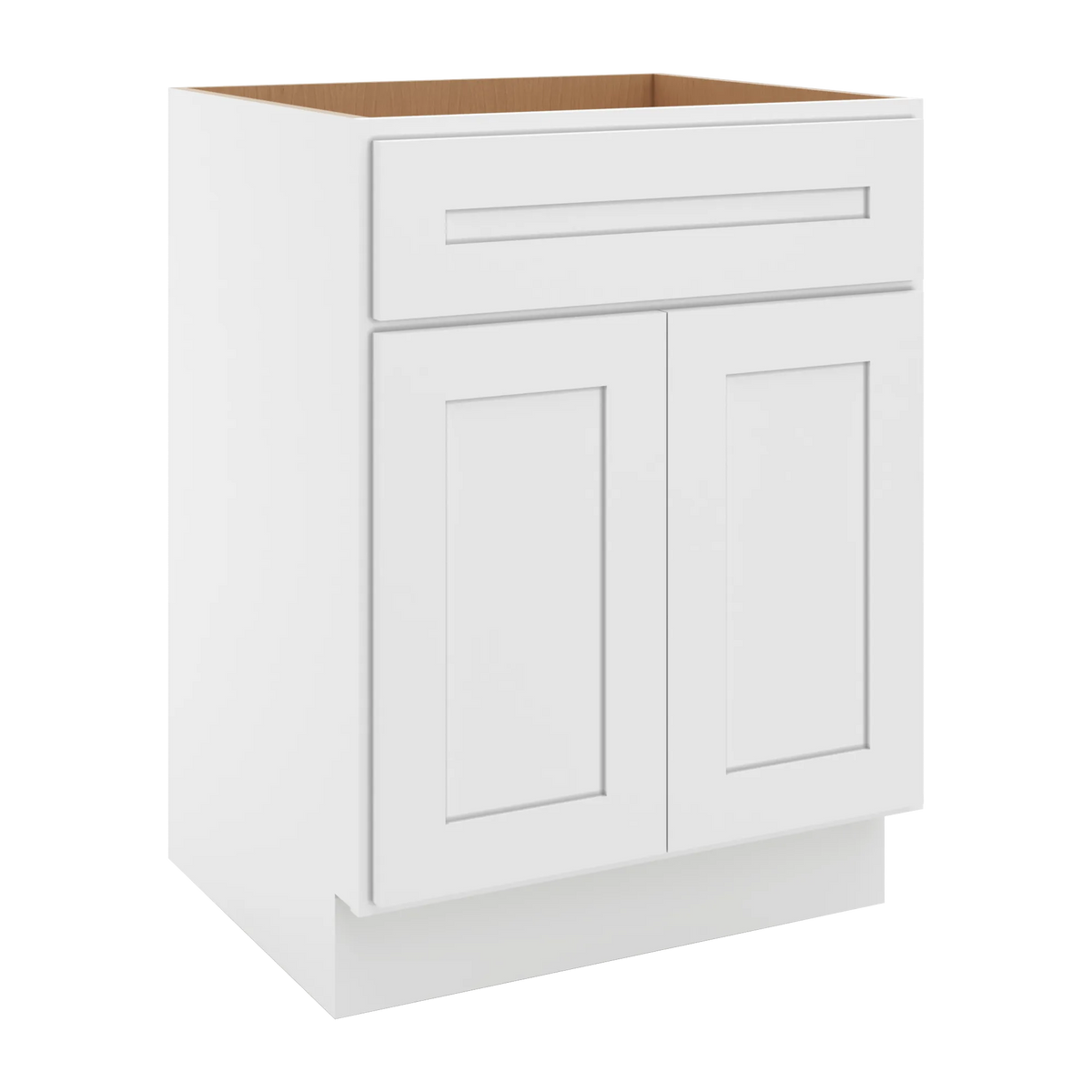 CNC Luxor 5-Piece White 24" W Double Door Vanity Sink Base Cabinet