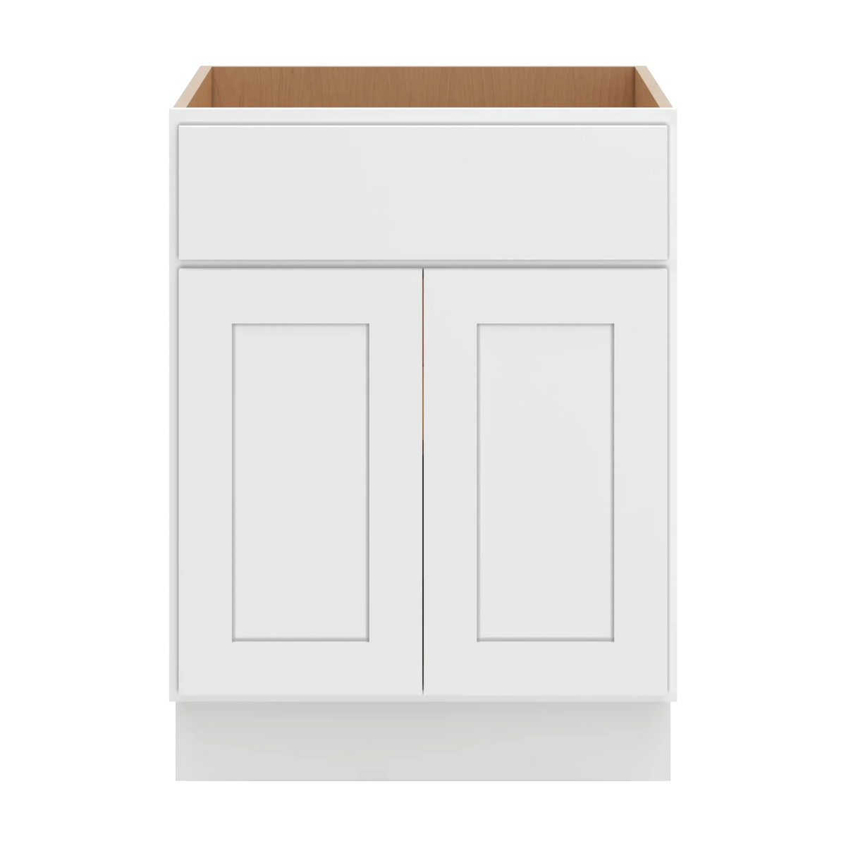cnc luxor white 24 w double door vanity sink base cabinet